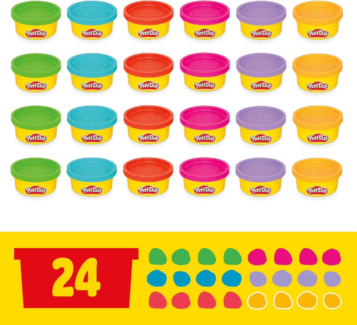 Play-Doh Party Favor Pack, Bulk 24 Pack of Modeling Compound with Cutters, Classroom Supplies for Arts & Crafts, Back to School Gifts & Prize Toys for Kids, Ages 3  (Amazon Exclusive)